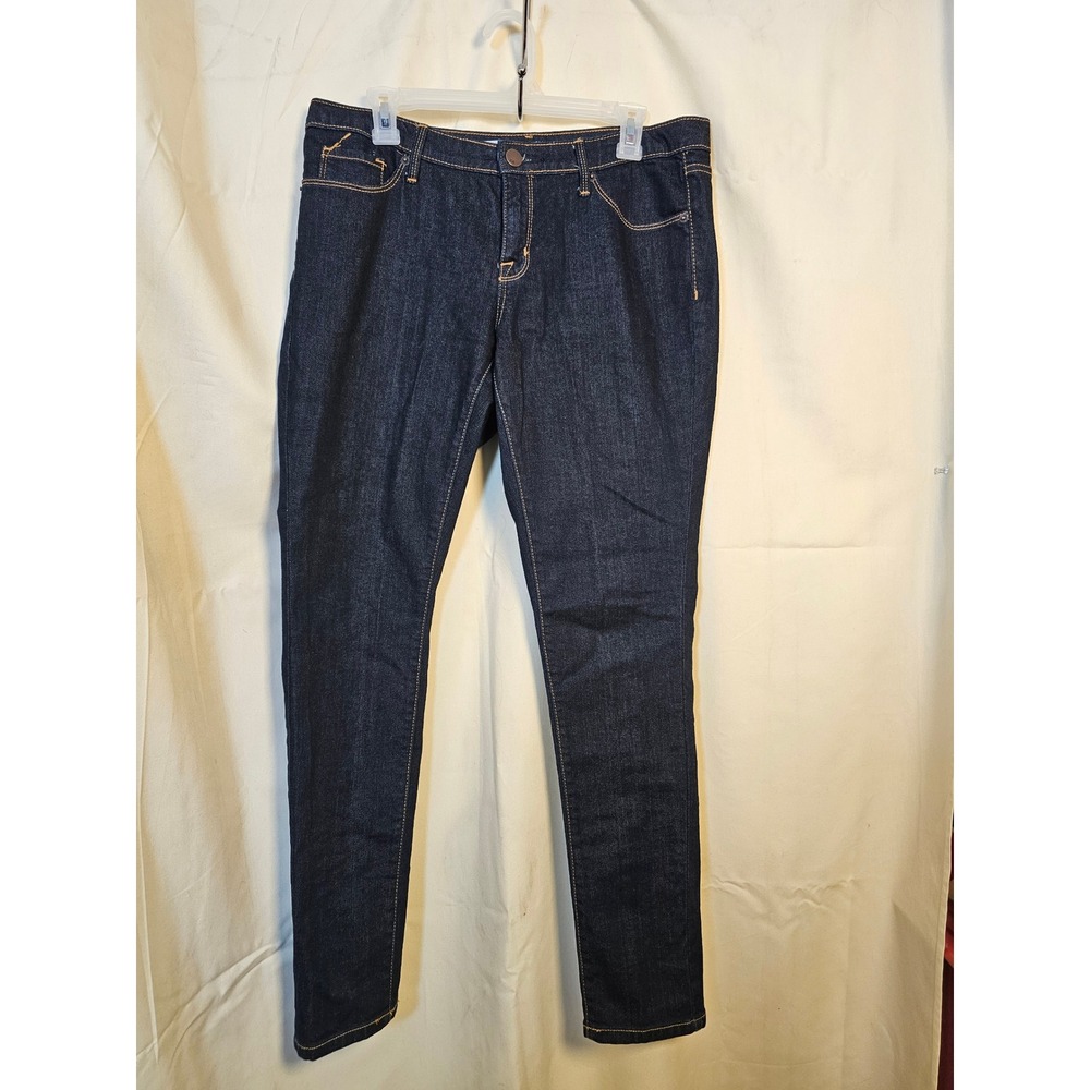 Mossimo Modern Skinny Premium Denim Jeans Dark Wash Indigo 10R Stretch Womens